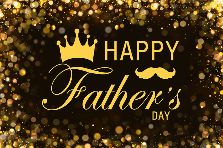 Father’s Day Golden Shining Bokeh Backdrop UK M-48