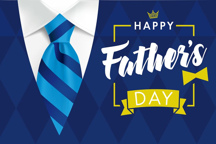 Rhombus Blue Suit Tie Father’s Day Backdrop UK M-53