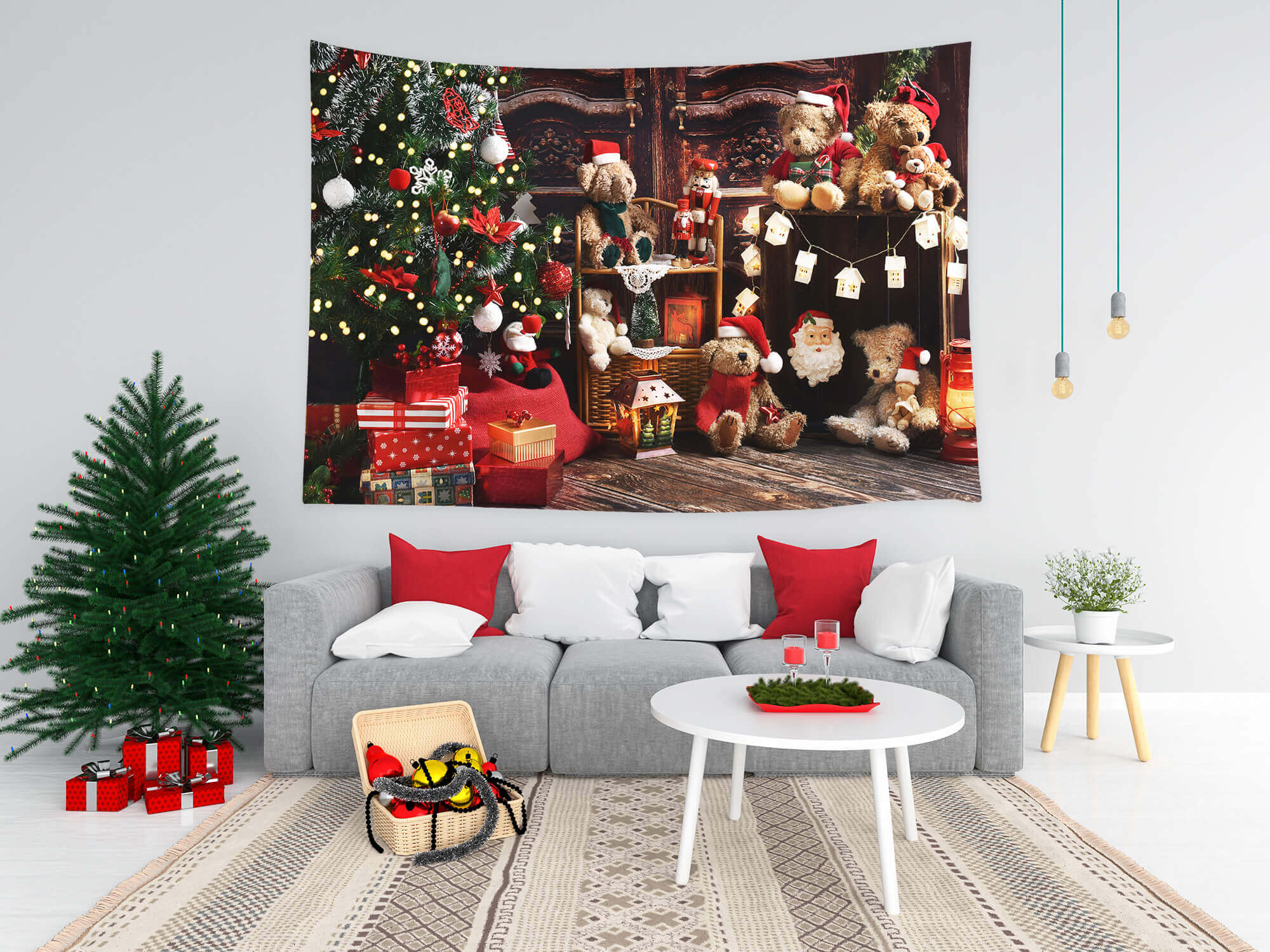 Christmas Teddy Bears Tapestry Home Decor BUY 2 GET 1 FREE