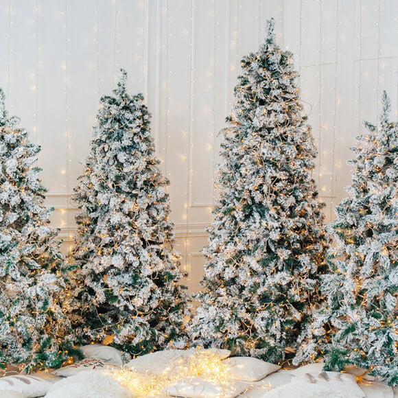 Glowing Christmas Tree Photo Booth Backdrop UK M9-16