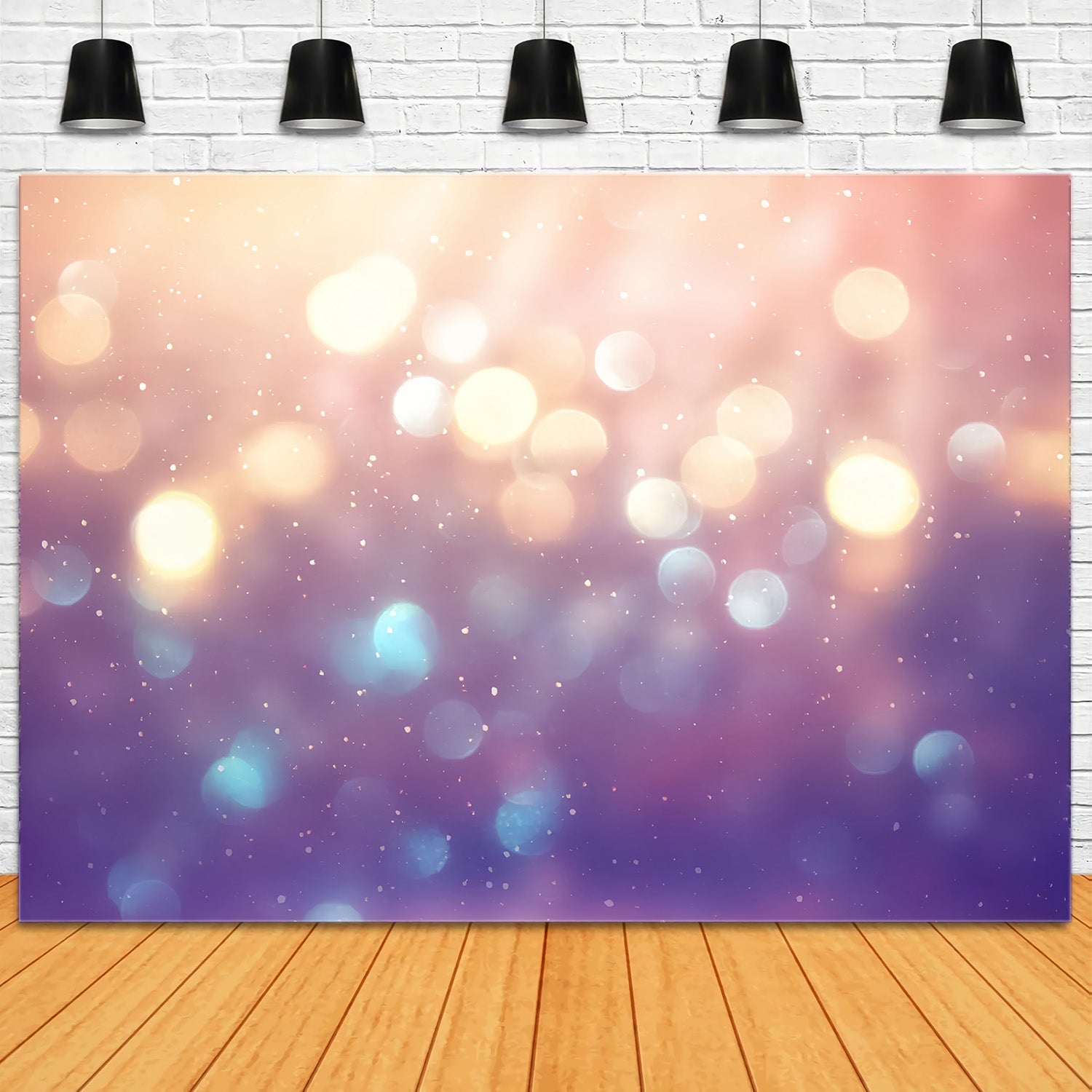Bokeh Backdrop Soft Gold Sparkles Bokeh Photo Backdrop UK MRR10-31