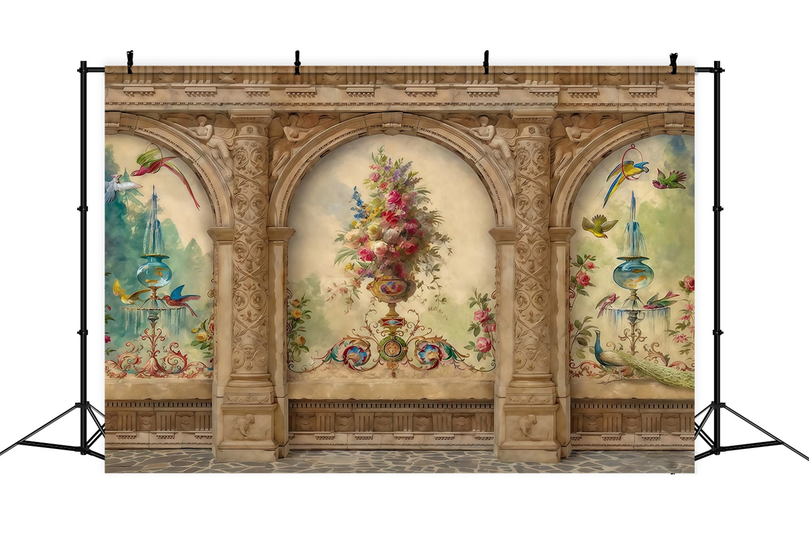 Vintage Backdrop Vintage Floral Wall Art Antique Backdrop UK MRR10-32