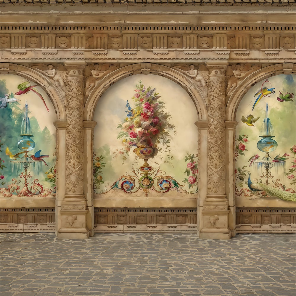 Vintage Backdrop Vintage Floral Wall Art Antique Backdrop UK MRR10-32