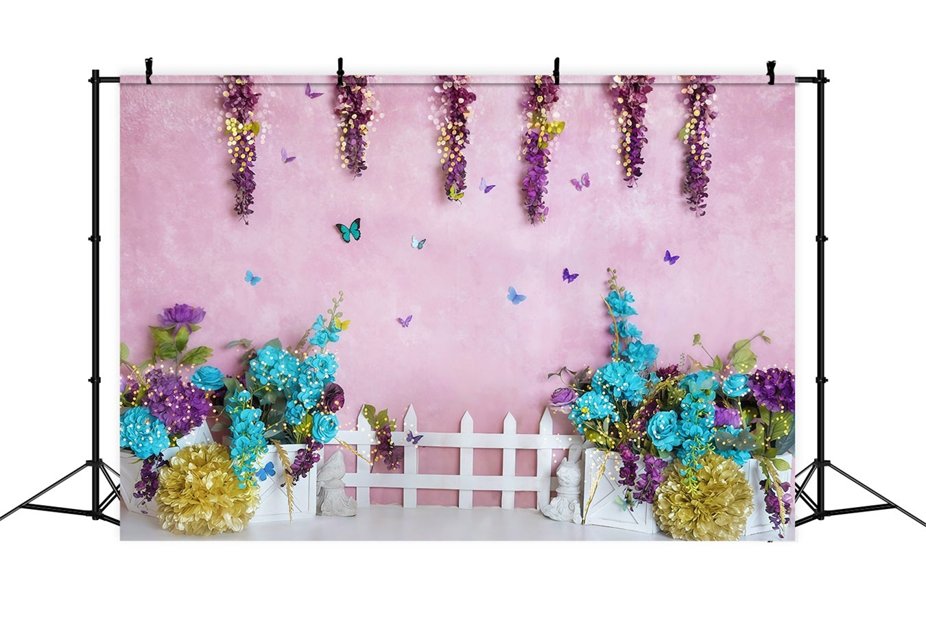 Cake Smash Backdrops Spring Garden Butterflies Birthday Backdrop UK MRR10-34