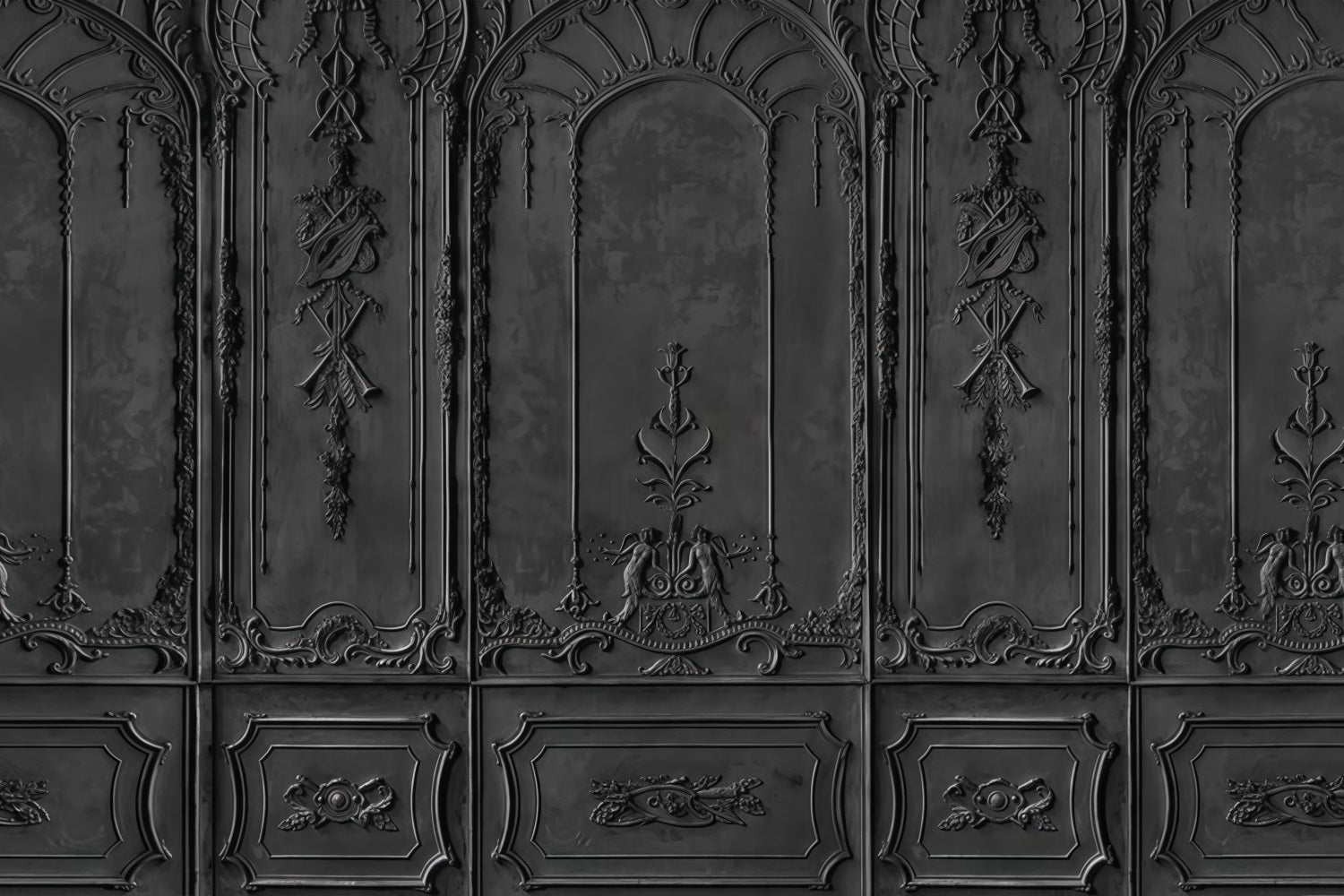 Vintage Backdrop Black Ornate Vintage Wall Retro Wall Backdrop UK MRR10-38