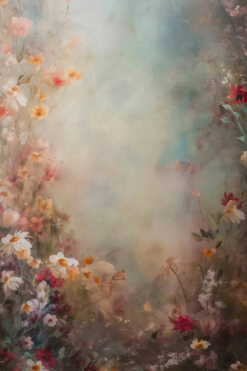 Fine Art Backdrop Lush Wildflower Meadow Artistic Backdrops UK MRR10-60