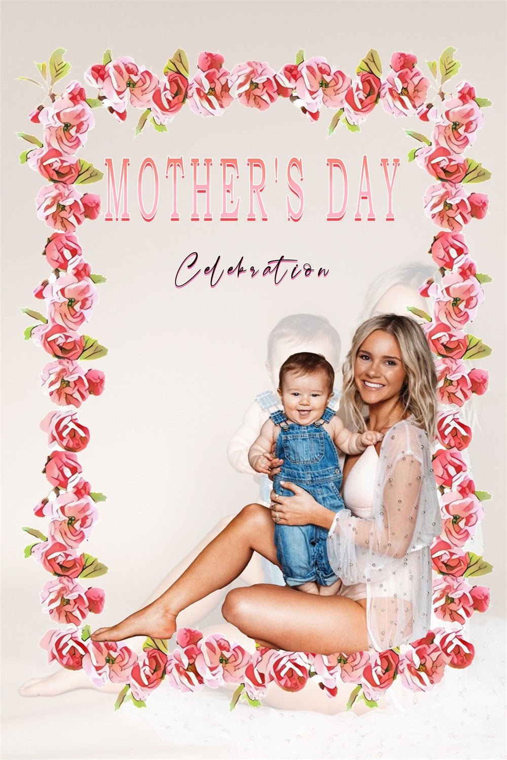 Mother's Day Photo Backdrops Elegant Rose Arch Personalized Backdrop UK MRR3-112