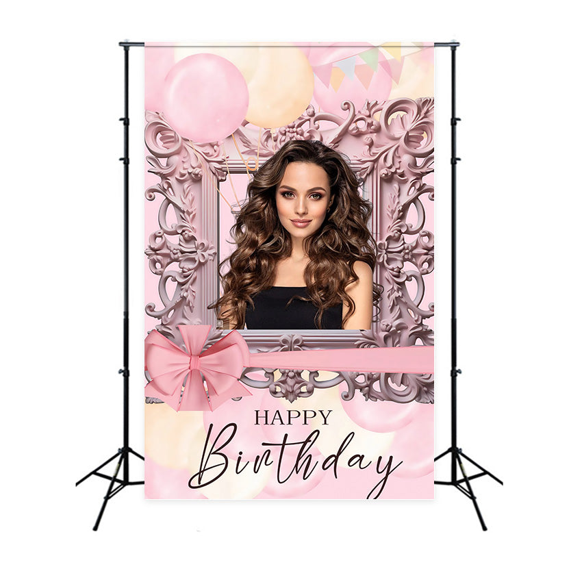 Personalized Birthday Backdrops Luxury Floral Frame Backdrop UK MRR3-30