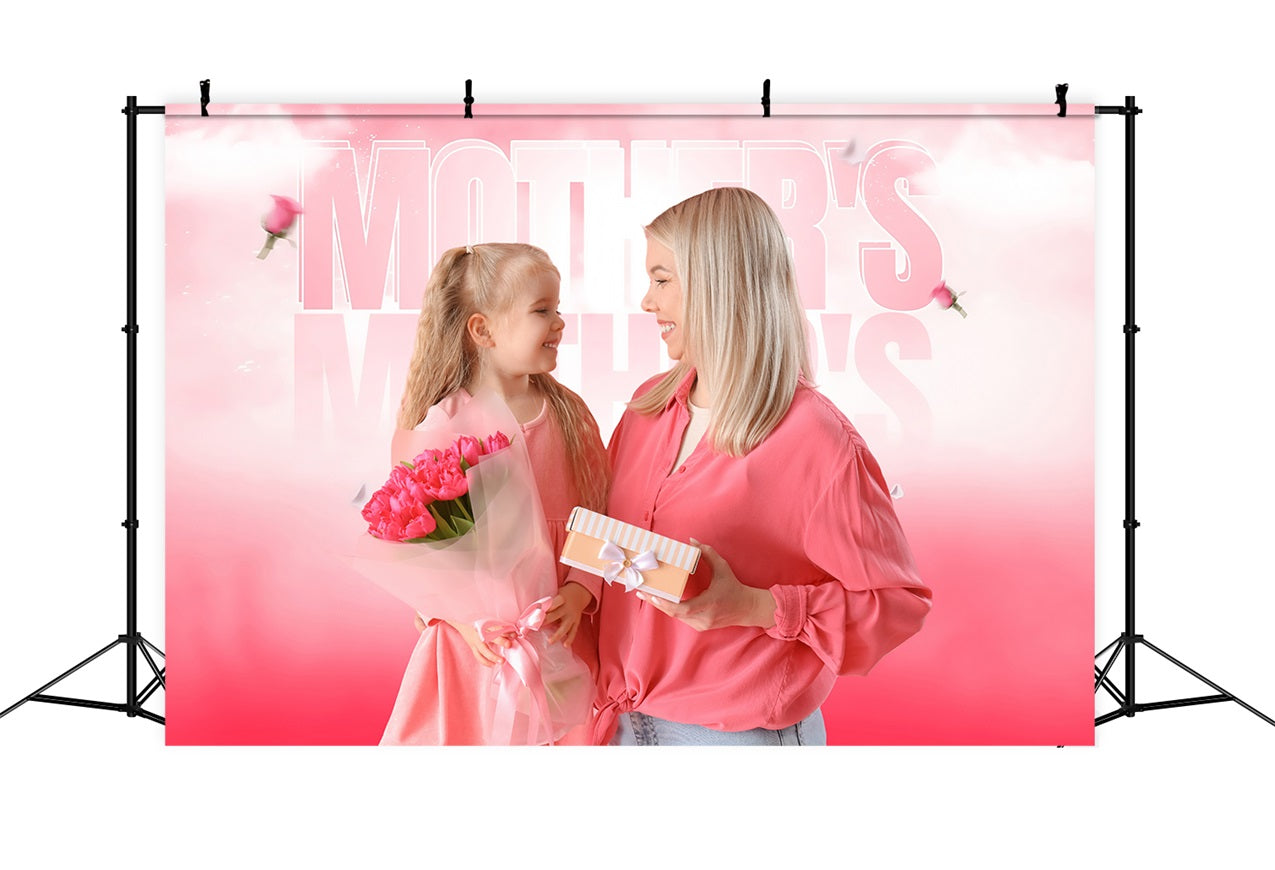 Mother's Day Photo Backdrop Pink Roses Bliss Customized Backdrop UK MRR3-37