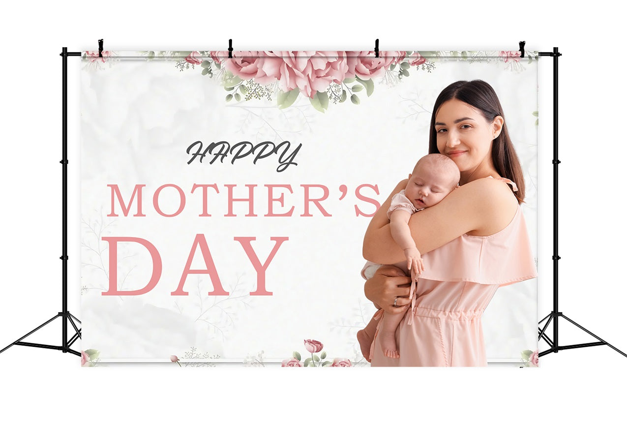 Mothers Day Backdrops Floral Surrounding Love Customized Backdrop UK MRR3-58