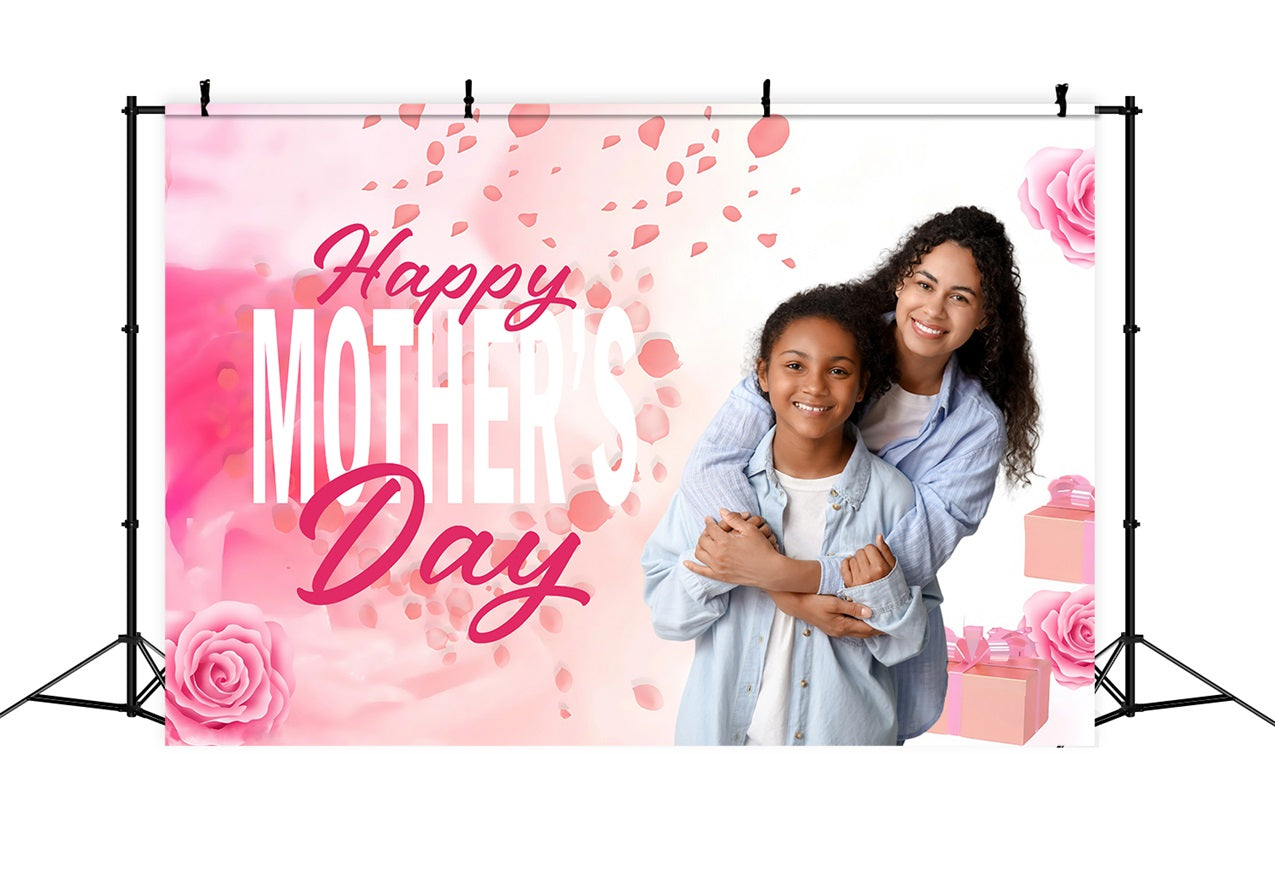 Backdrops For Mother's Day Blush Floral Gift Personalised Backdrop UK MRR3-60