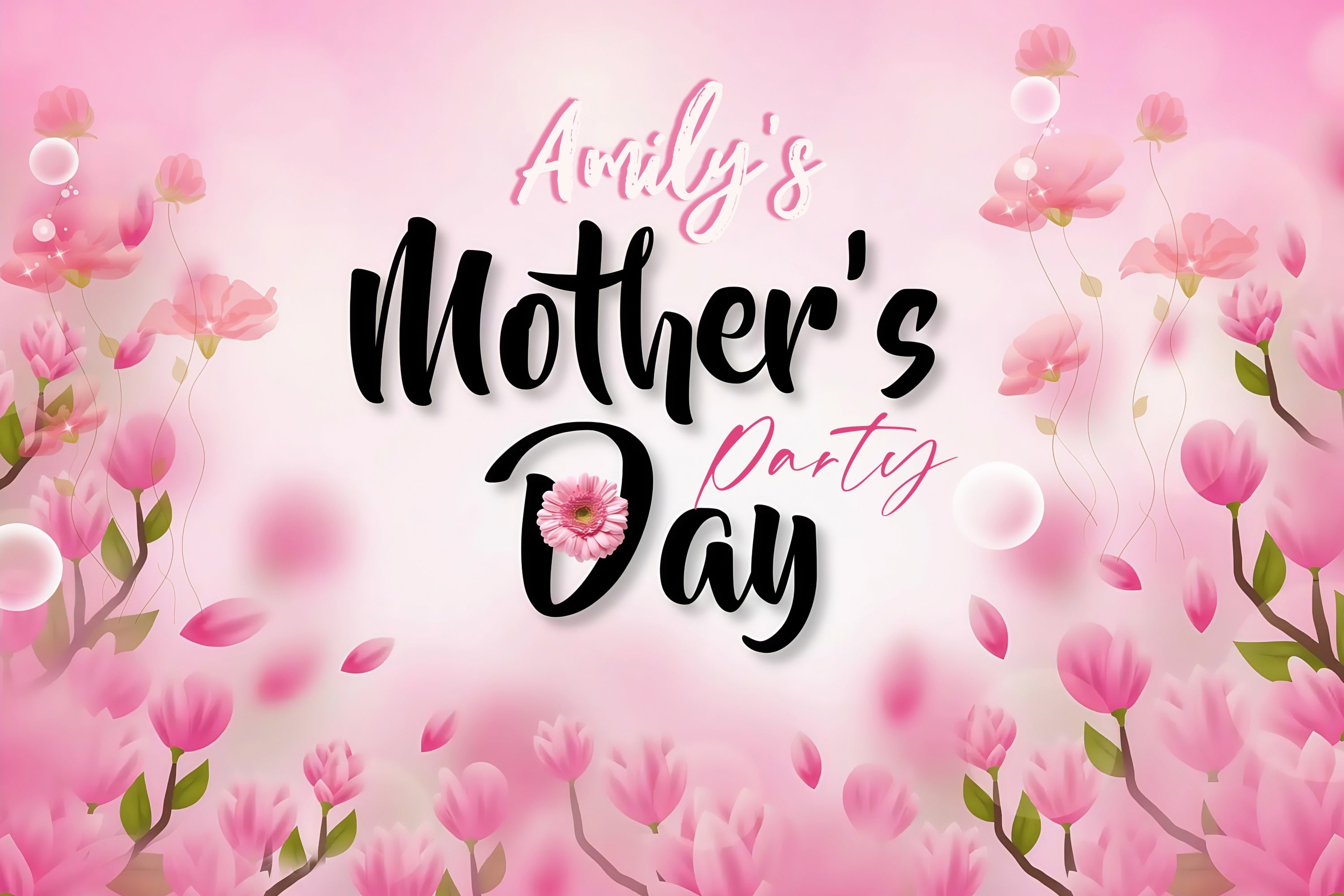 Mother's Day Backdrops Whimsical Tulip Bloom Personalised Backdrop UK MRR3-64