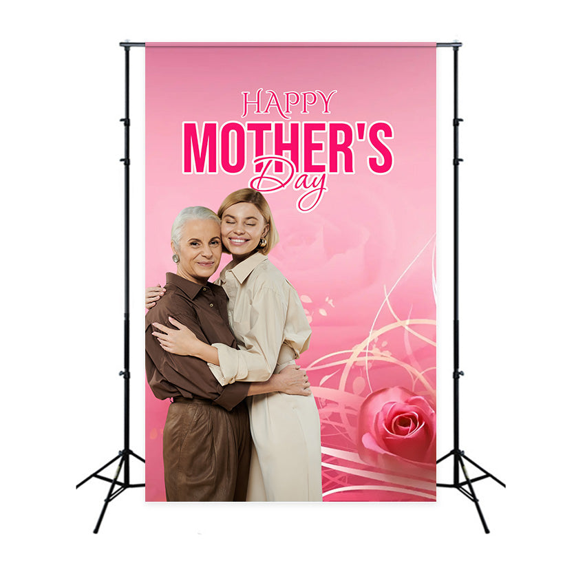 Backdrop For Mothers Day Classic Rose Celebration Personalised Backdrop UK MRR3-71
