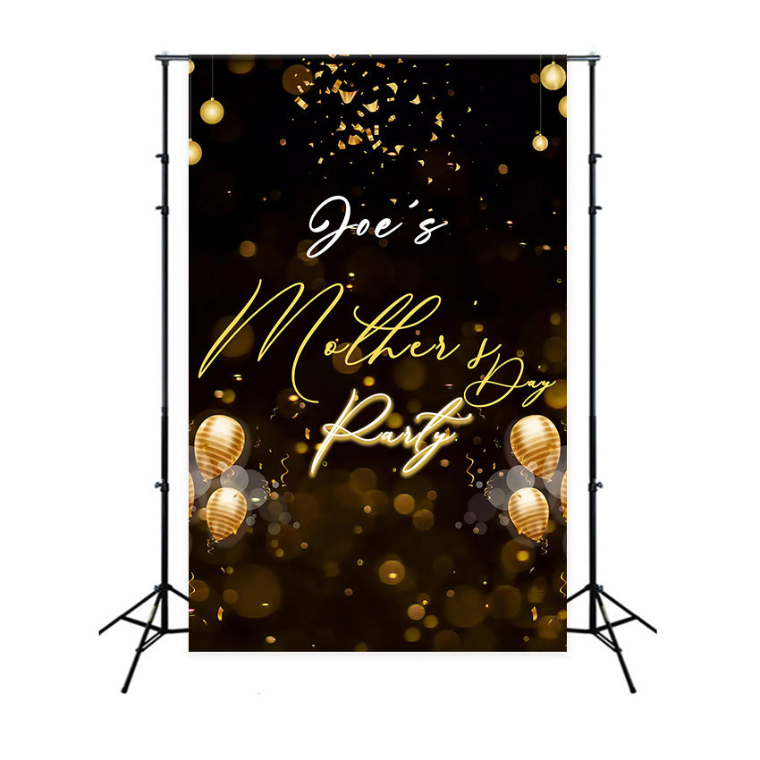 Mothers Day Backdrops Gold Balloon Party Customized Backdrop UK MRR3-80