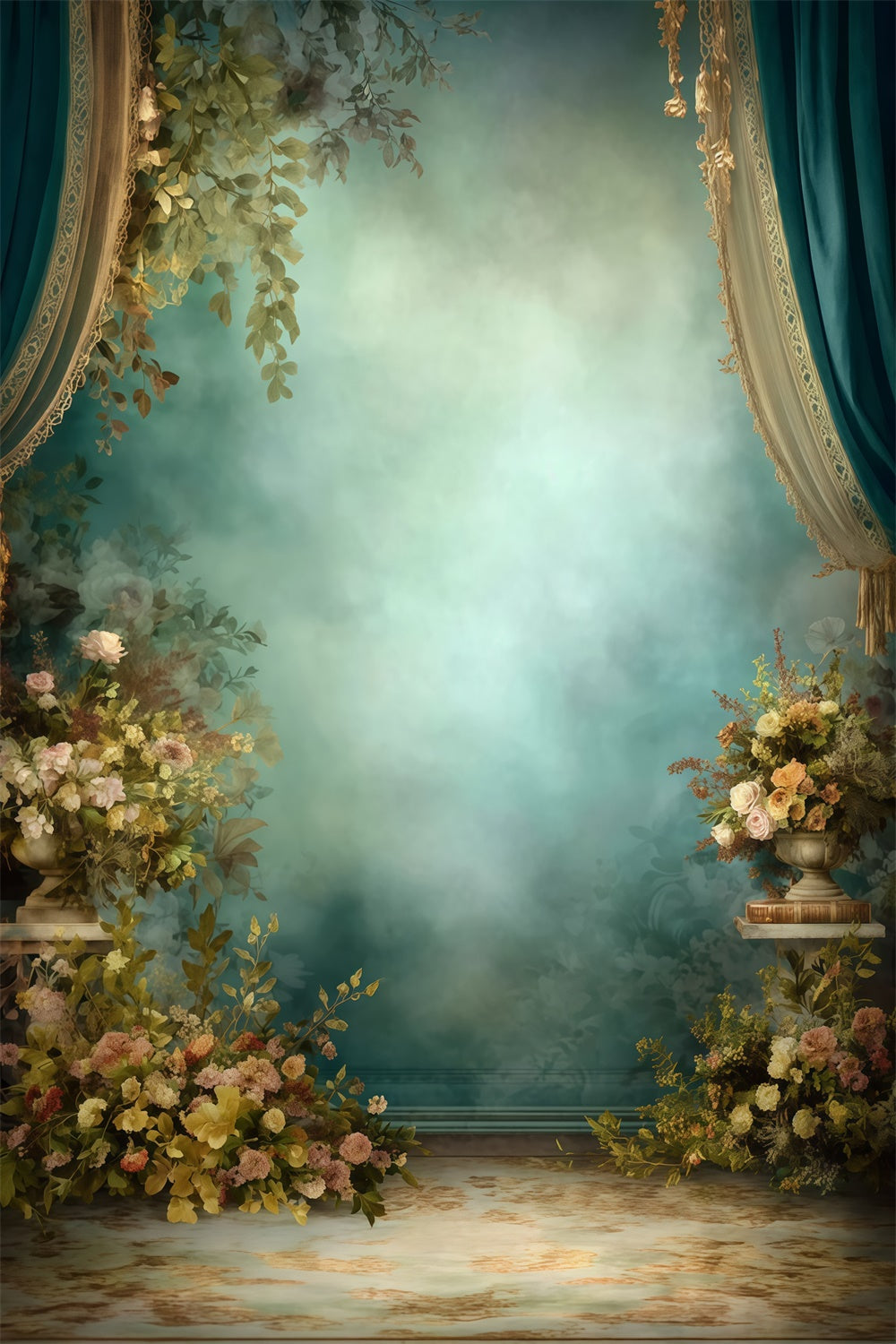 Backdrop Vintage Garden Mist Regal Curtain Backdrop UK MRR7-239