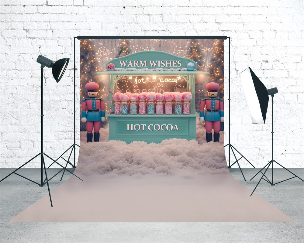 Holiday Backdrop Fantasy Nutcracker Hot Cocoa Candy Store Christmas Backdrops 10x10 UK MRR8-110