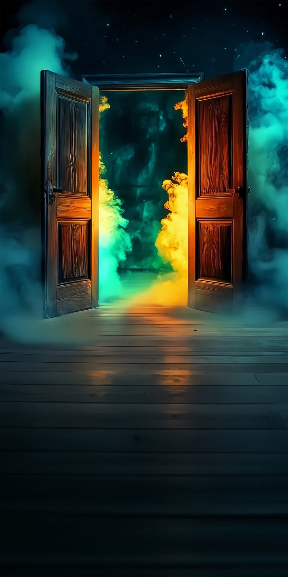 Halloween Photography Backdrop Marvel Night Glow Smokey Gates Sweep Backdrop UK MRR8-55