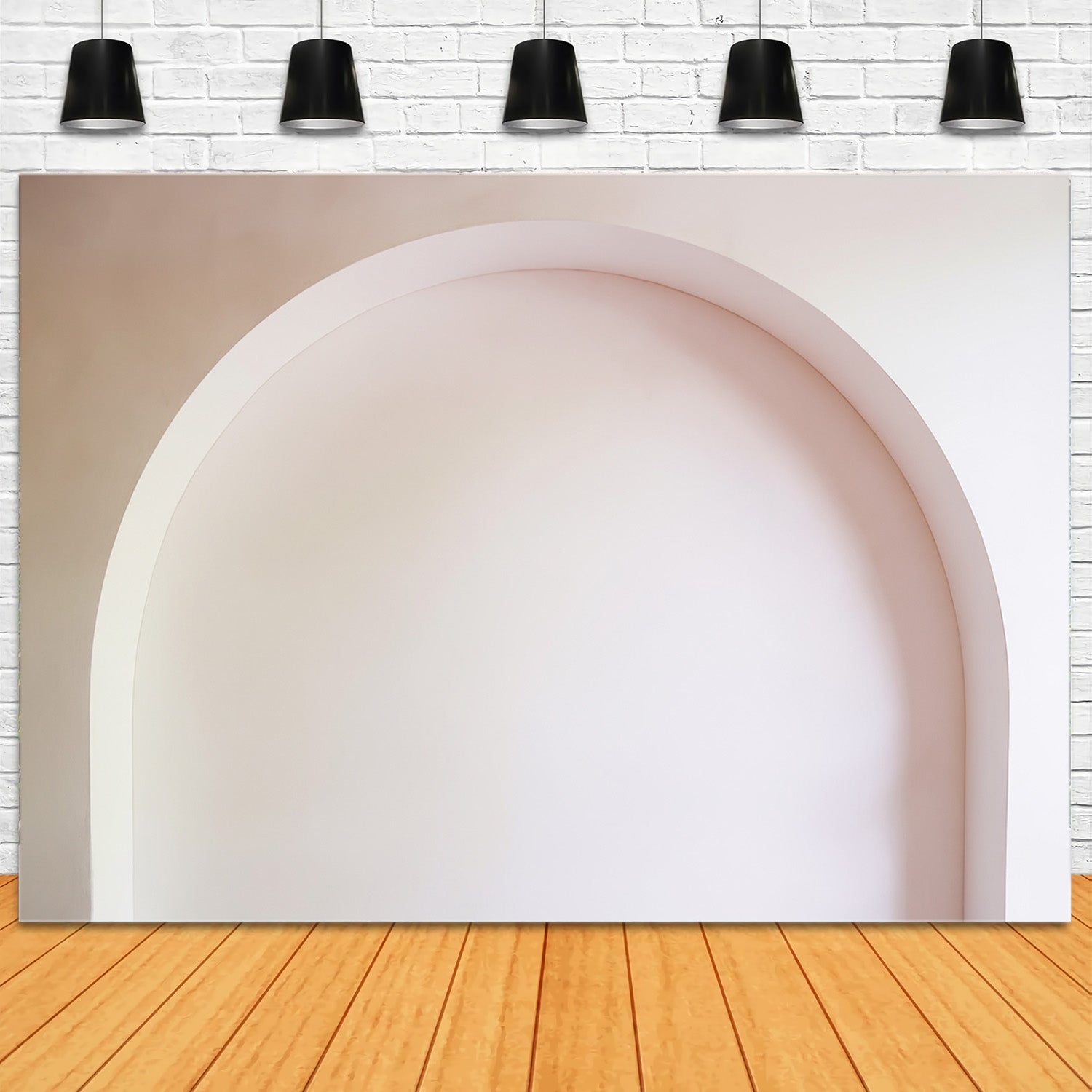 Boho Backdrop Minimalist Soft White Arch Frame Bohemian Backdrop UK MRR9-109