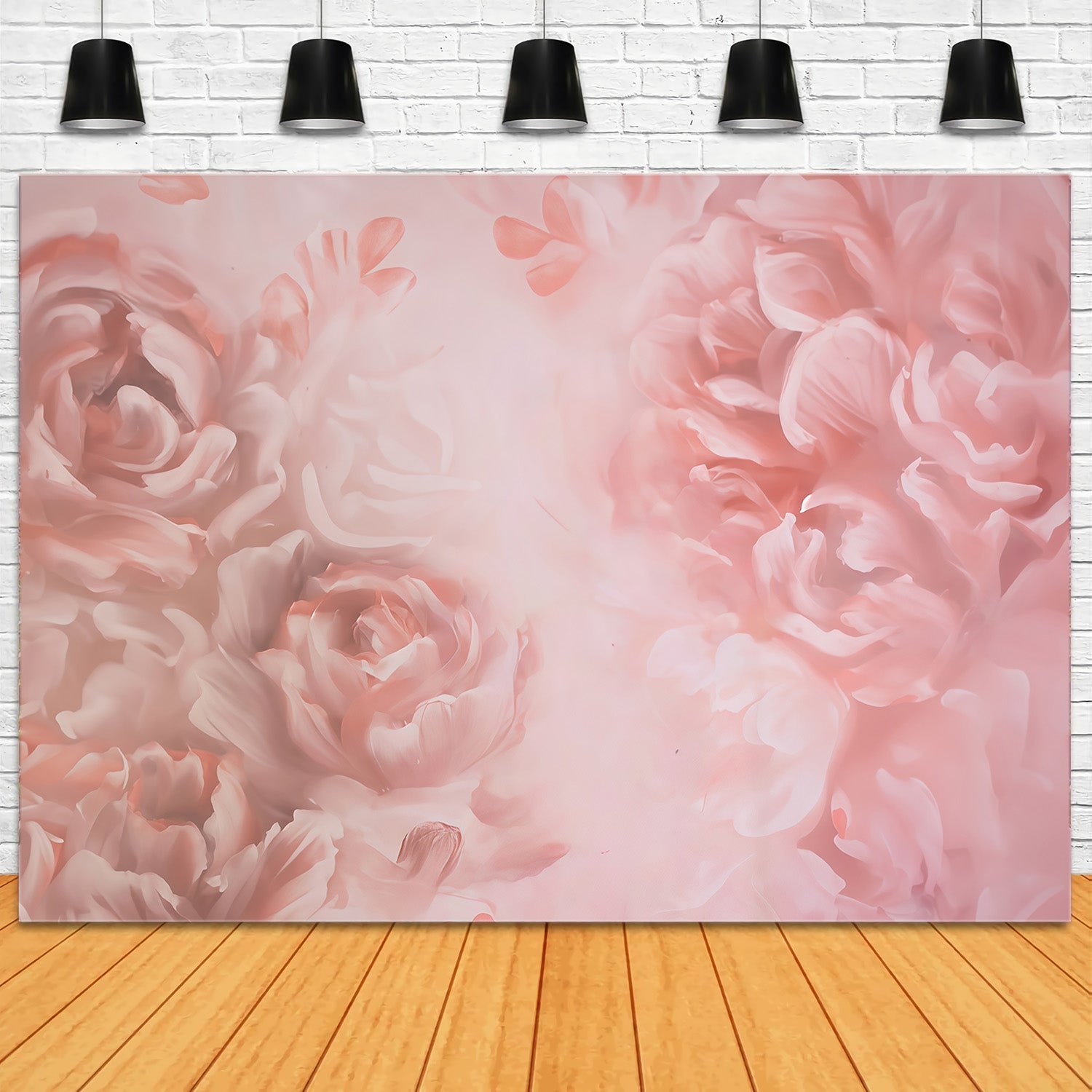 Floral Backdrop Soft Pink Blooming Petals Flower Photo Backdrop UK MRR9-111