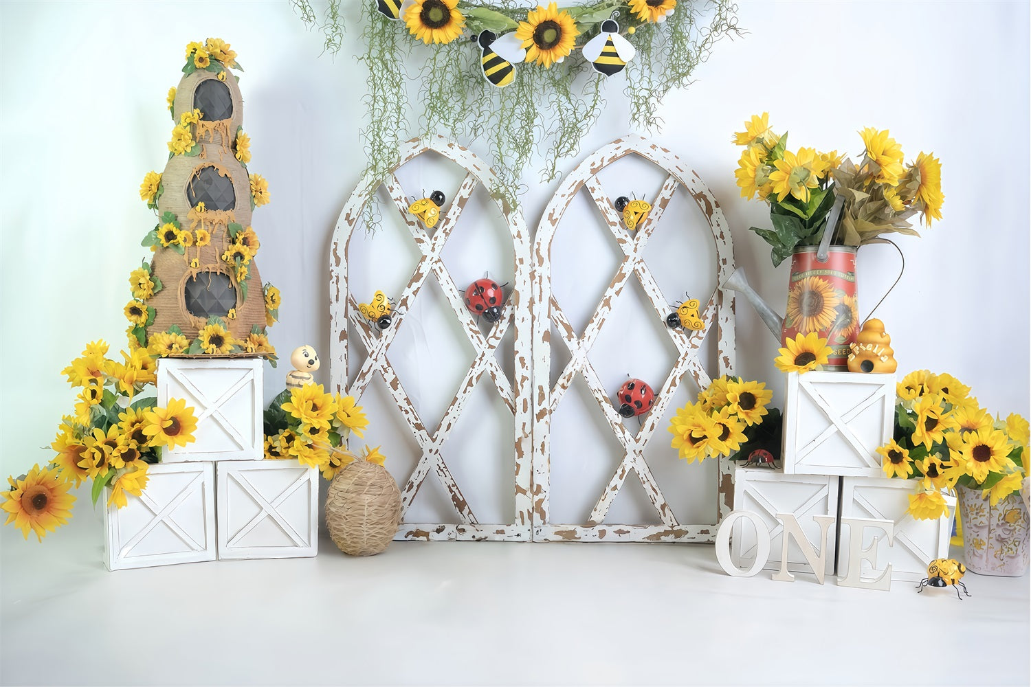 Children Backdrops Rustic Sunflower Garden Newborn Photo Backdrop UK MRR9-112