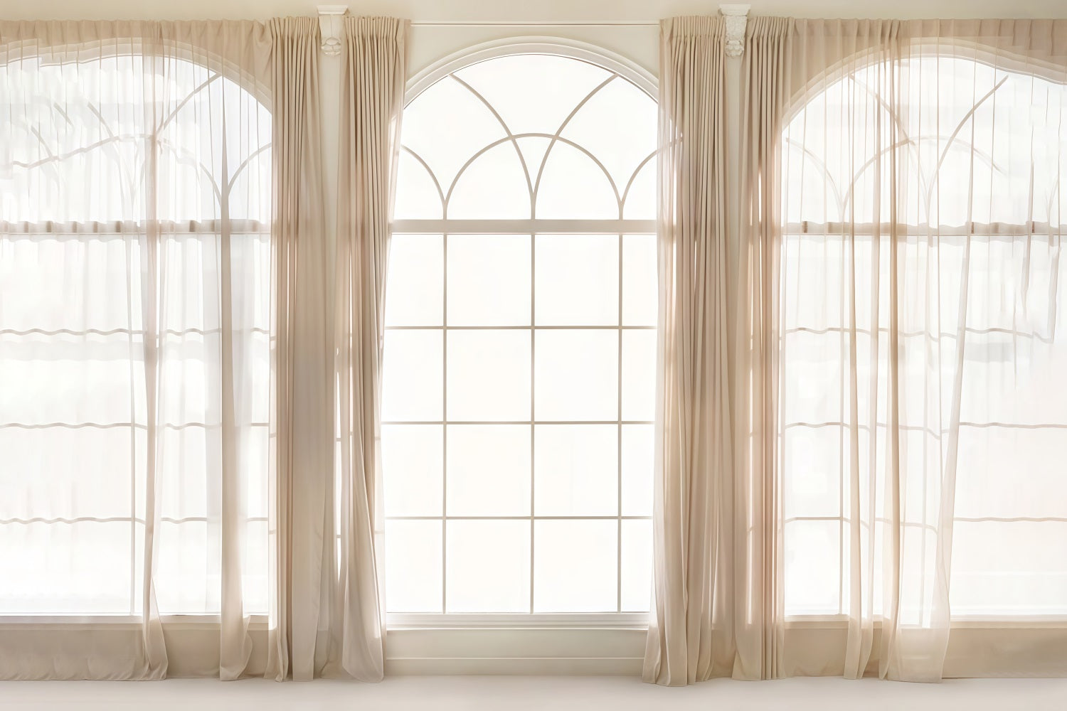 Vintage Photo Backdrop Elegant Sheer Window Drapes Vintage Backdrops UK MRR9-120