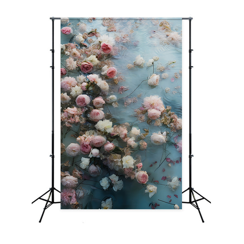 Floral Photo Backdrop Romantic Floating Garden Roses Flower Backdrop UK MRR9-121