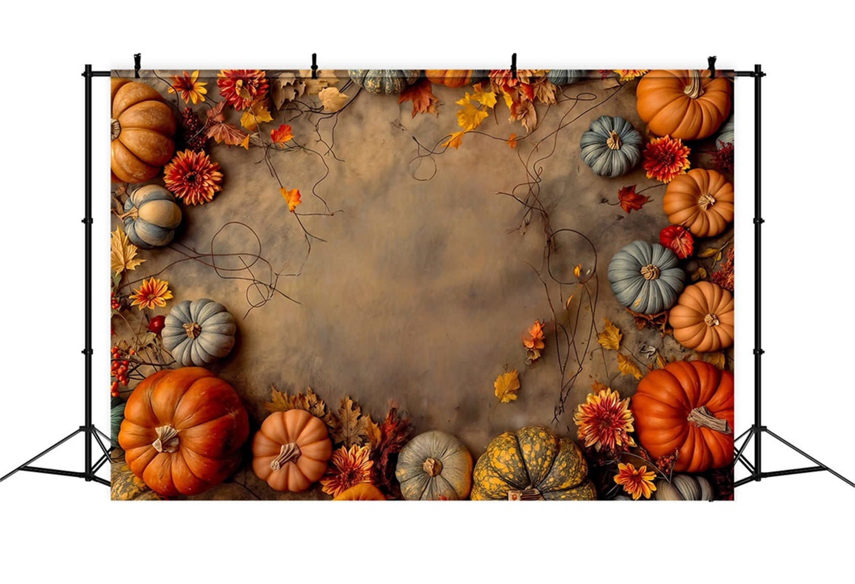 Autumn Photo Backdrop Pumpkin Harvest Autumn Arrangement Fall Backdrop UK MRR9-132