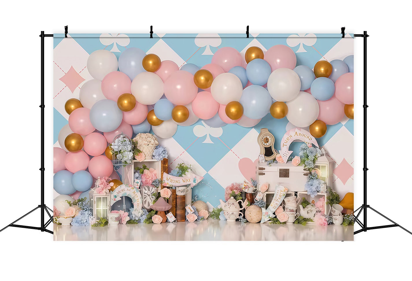 Newborn Photo Backdrop Pastel Wonderland Balloon Children Backdrop UK MRR9-133