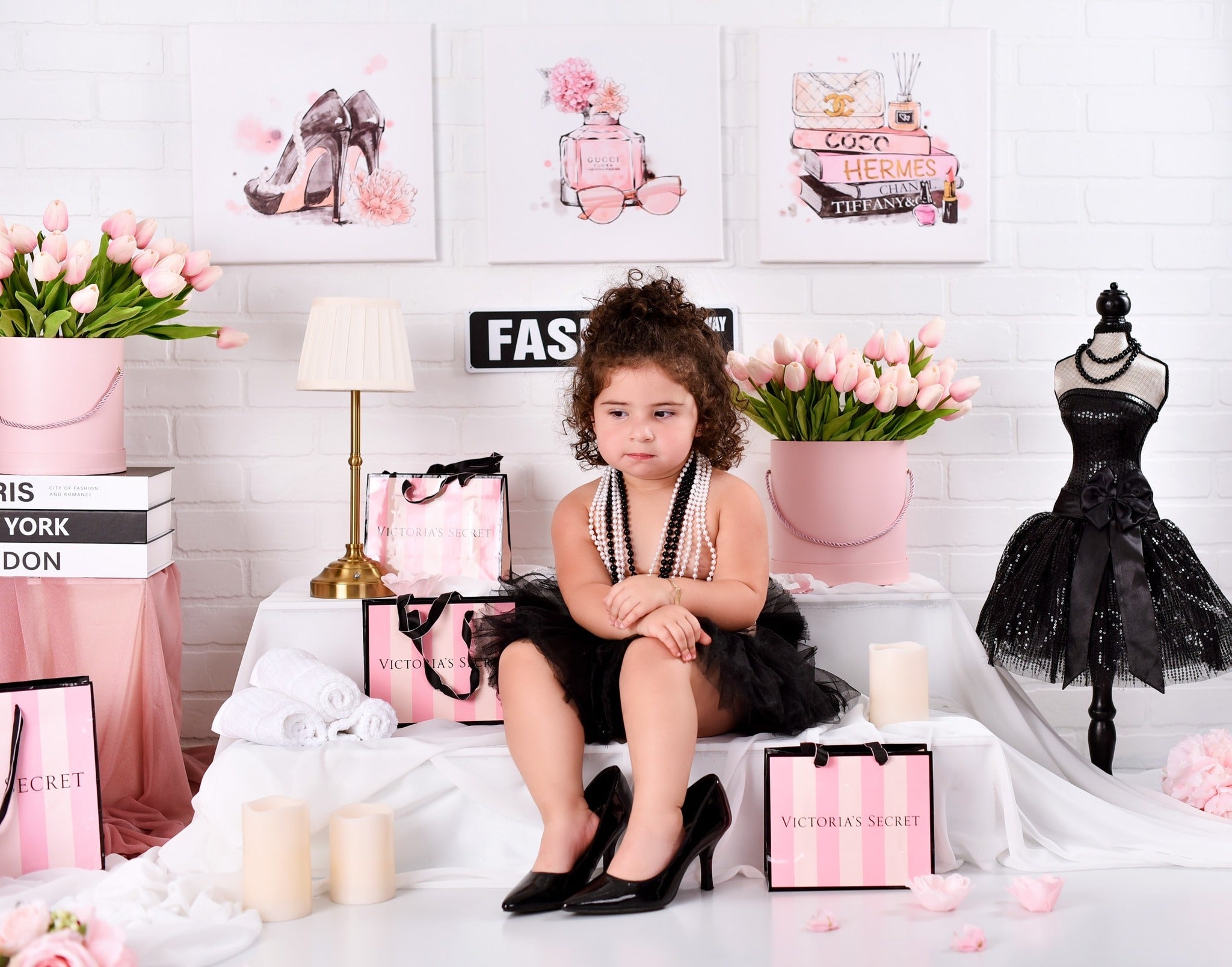 Children Backdrops Fashion Heels Perfume Books Decor newborn Backdrop UK MRR9-21