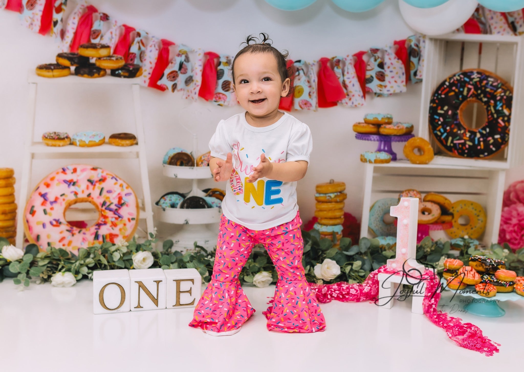 Cake Smash Backdrop Colorful Donut Dessert Party Setup Birthday Photo Backdrop UK MRR9-8