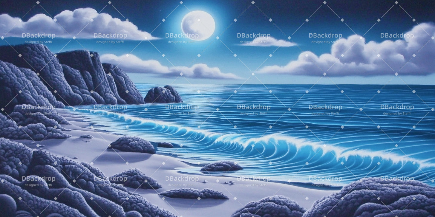 Theatre Stage Backdrop Moonlight Coast Professional Stage Backdrops UK CSH59-T66