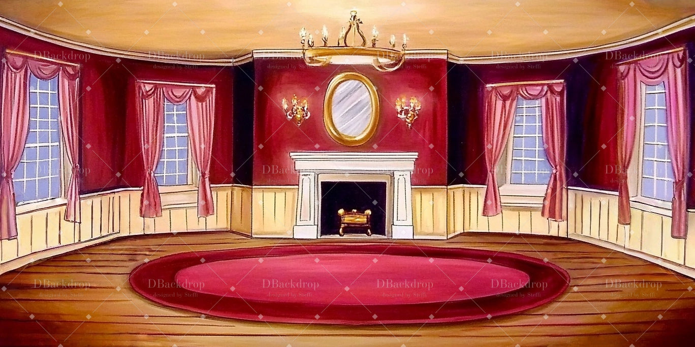 Musical Backdrops Princess's Bedroom Church Stage Backdrops UK CSH59-T26