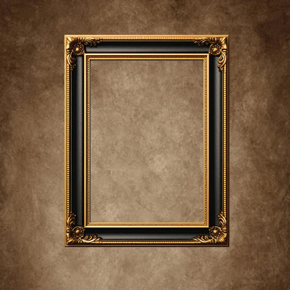 DBackdrop Art Vintage Rectangular Photo Frame Brown Abstract Backdrop RR4-53