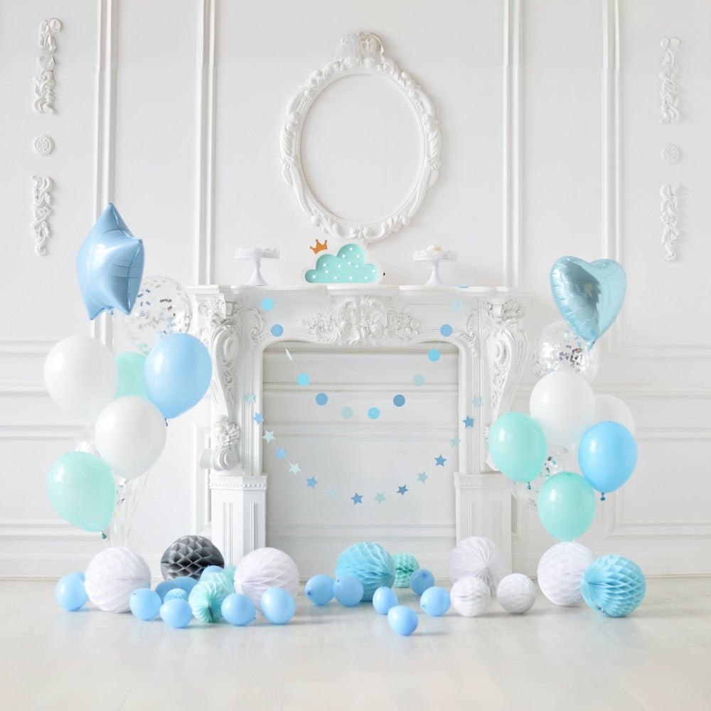 Balloon Decoration Kid's Birthday Backdrop UK RR5-34