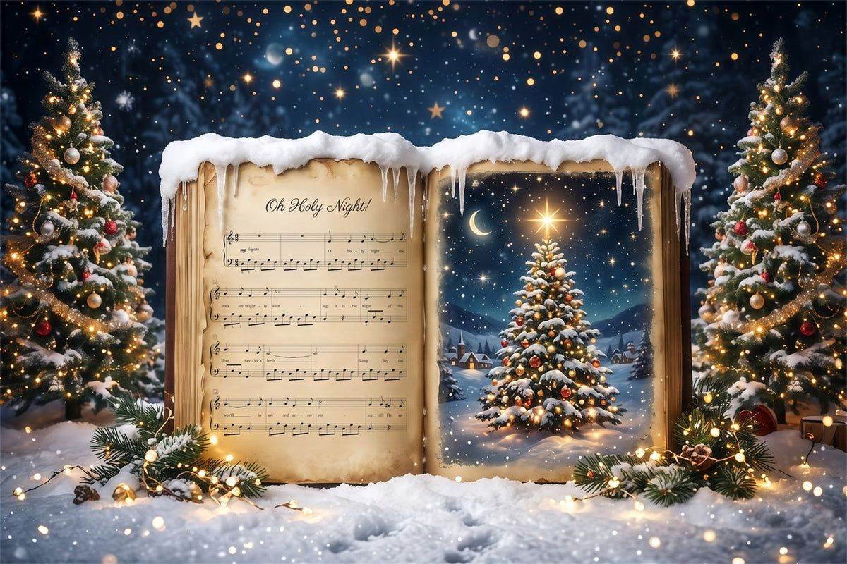 Christmas Photoshoot Backdrop Joy to the World Music a Christmas Carol Backdrop UK RR610-13