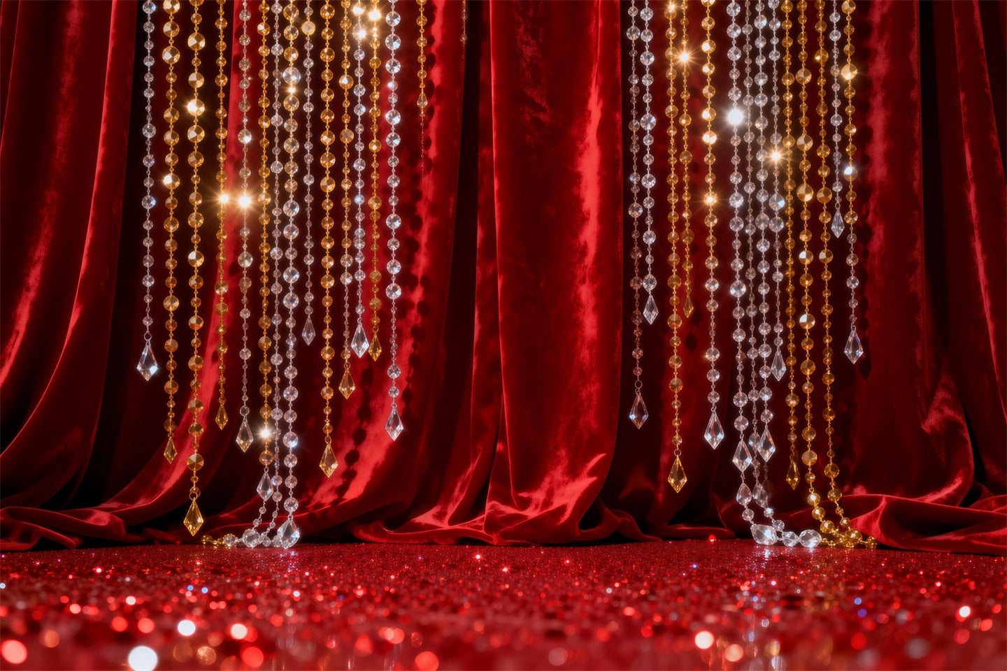 Boudoir Backdrops Crimson Crystal Curtain Sparkle Boudoir Photo Backdrops UK RR62-99
