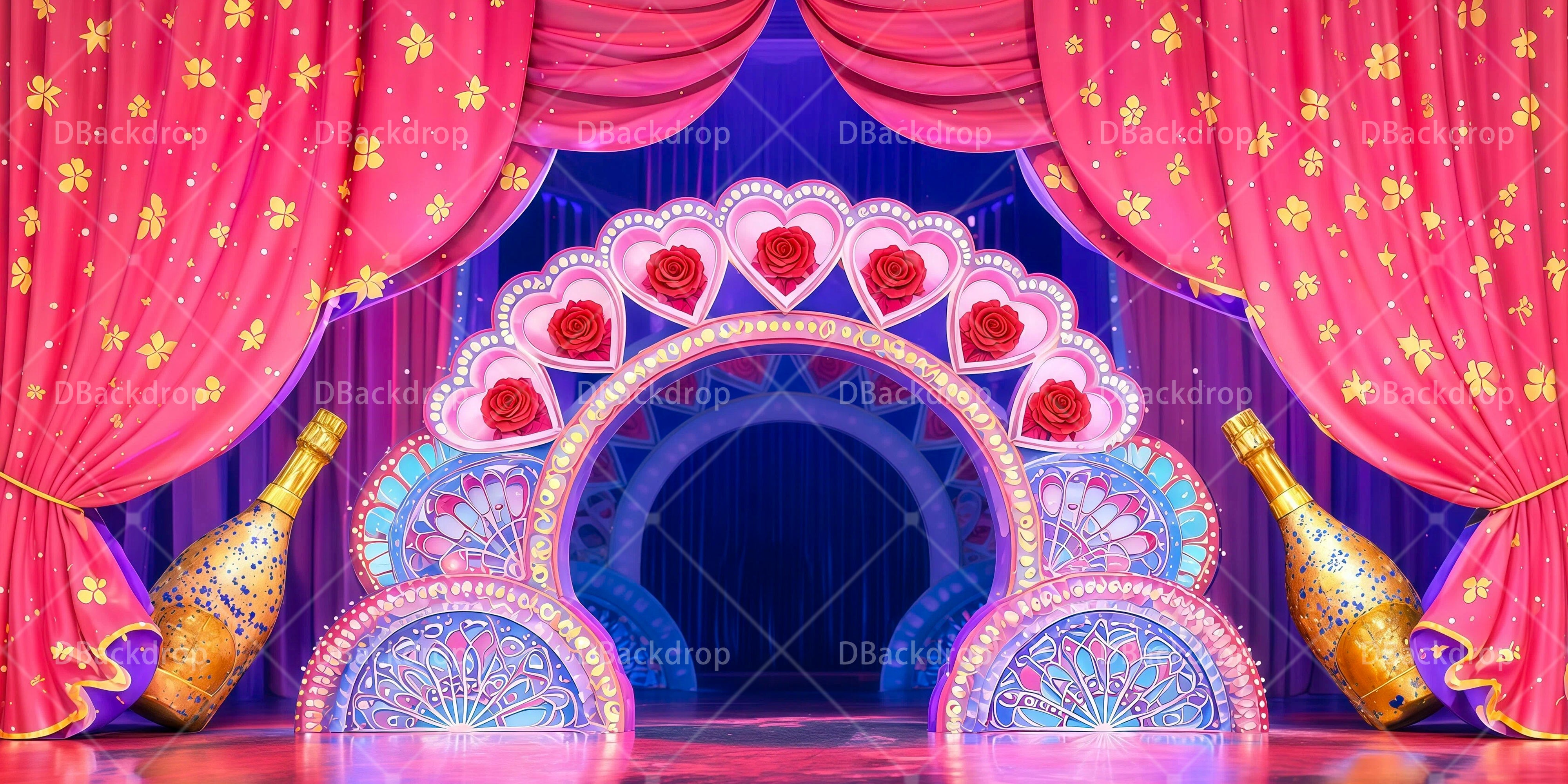Dance Recital Backdrop Wedding Stage Performance Backdrop UK RR65-T107
