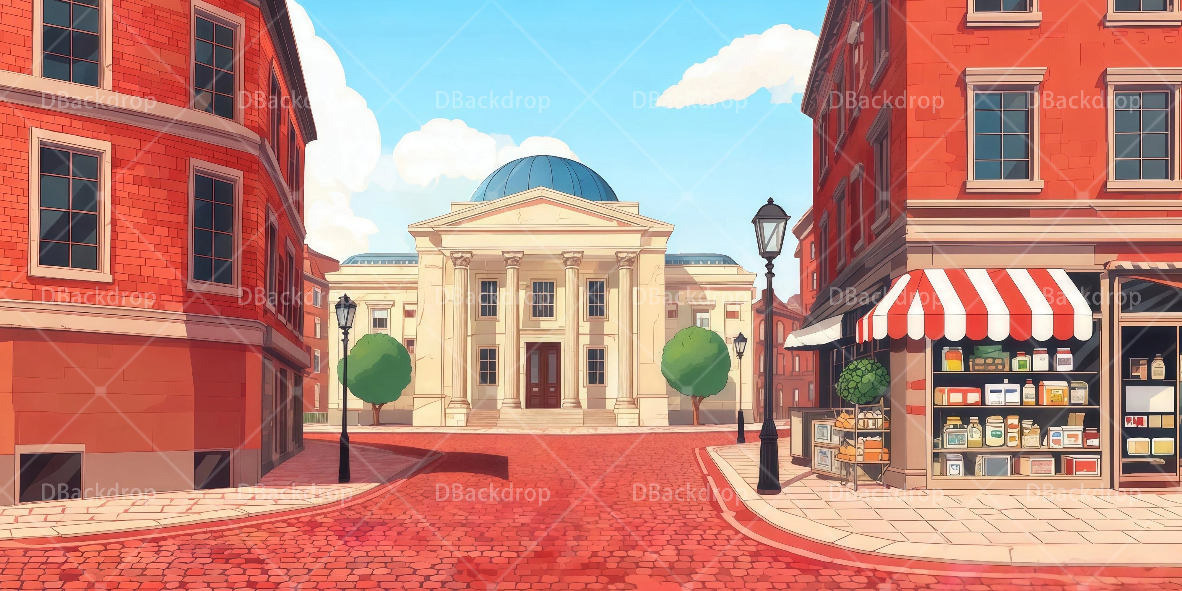 Movie Theater Backdrop European Streets Stage Backdrop Ideas UK RR65-T21