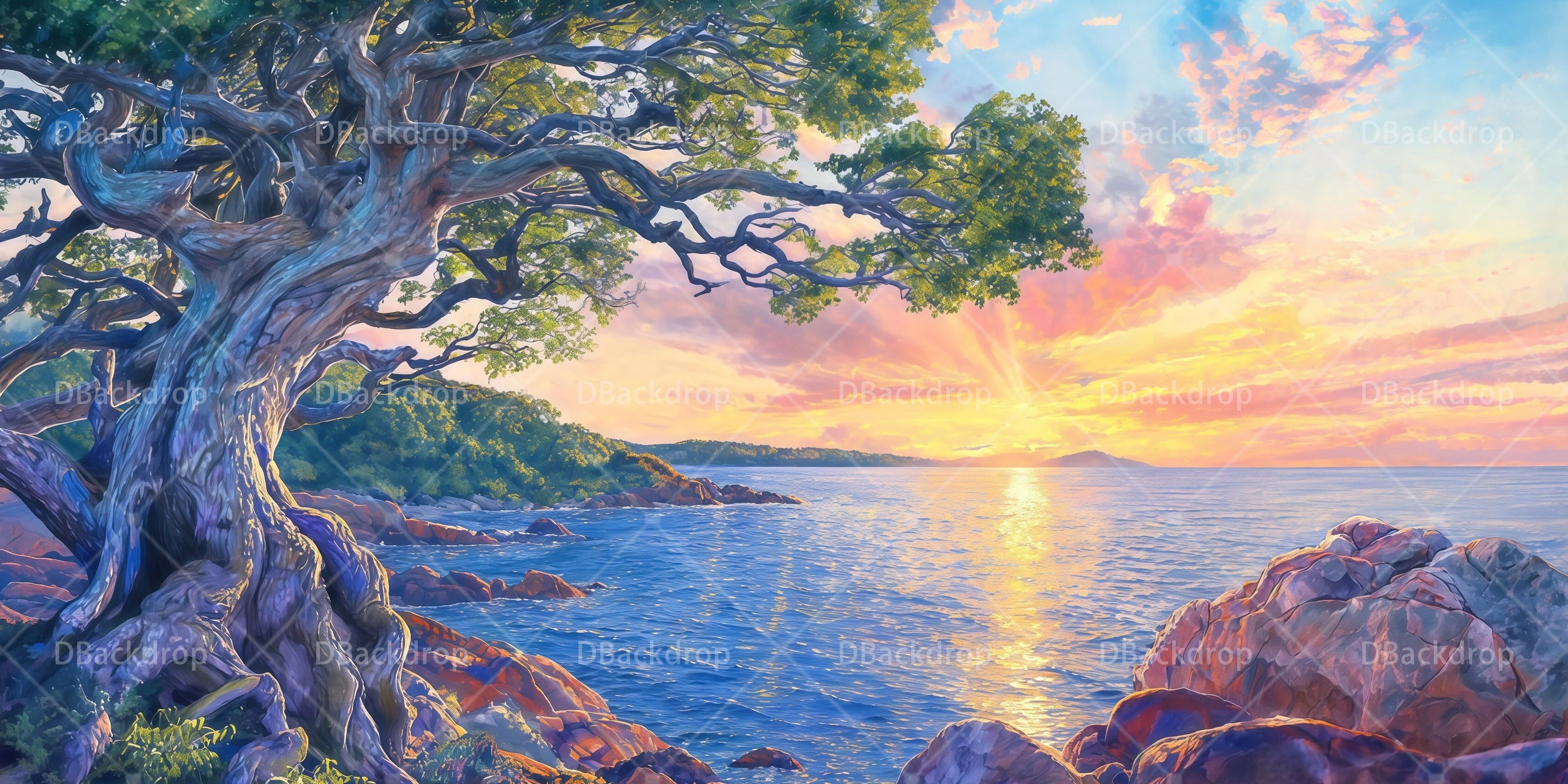 Stage Scenery Backdrops Fantasy Lake Backdrop For Theater UK RR65-T33