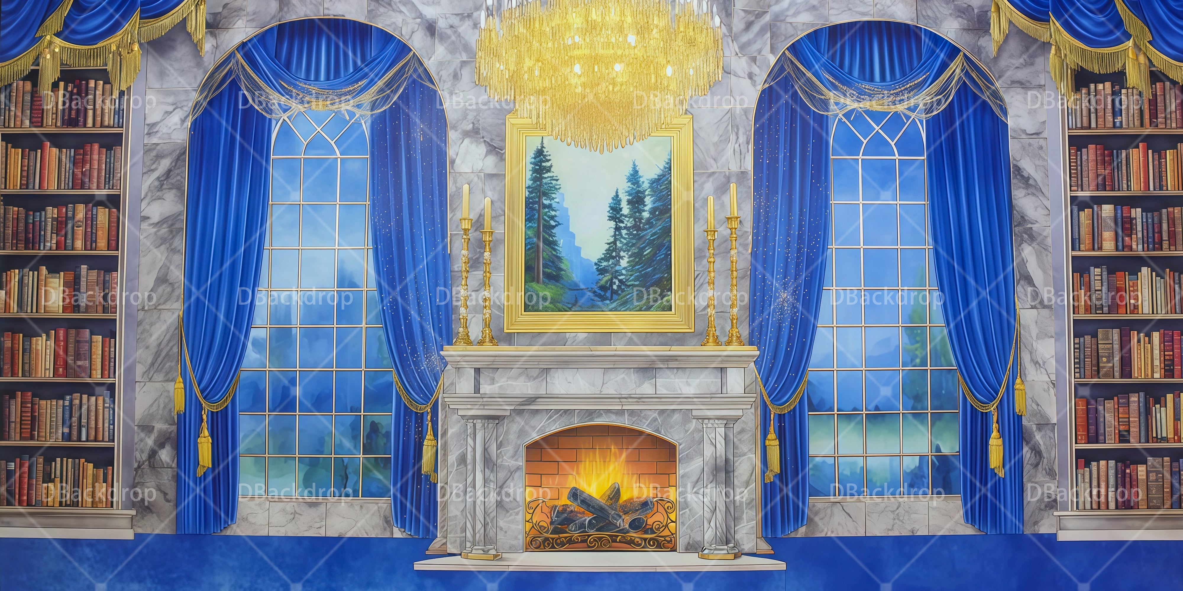 Backdrop For Theater Play Mansion Study Stage Backdrop Ideas UK RR65-T43