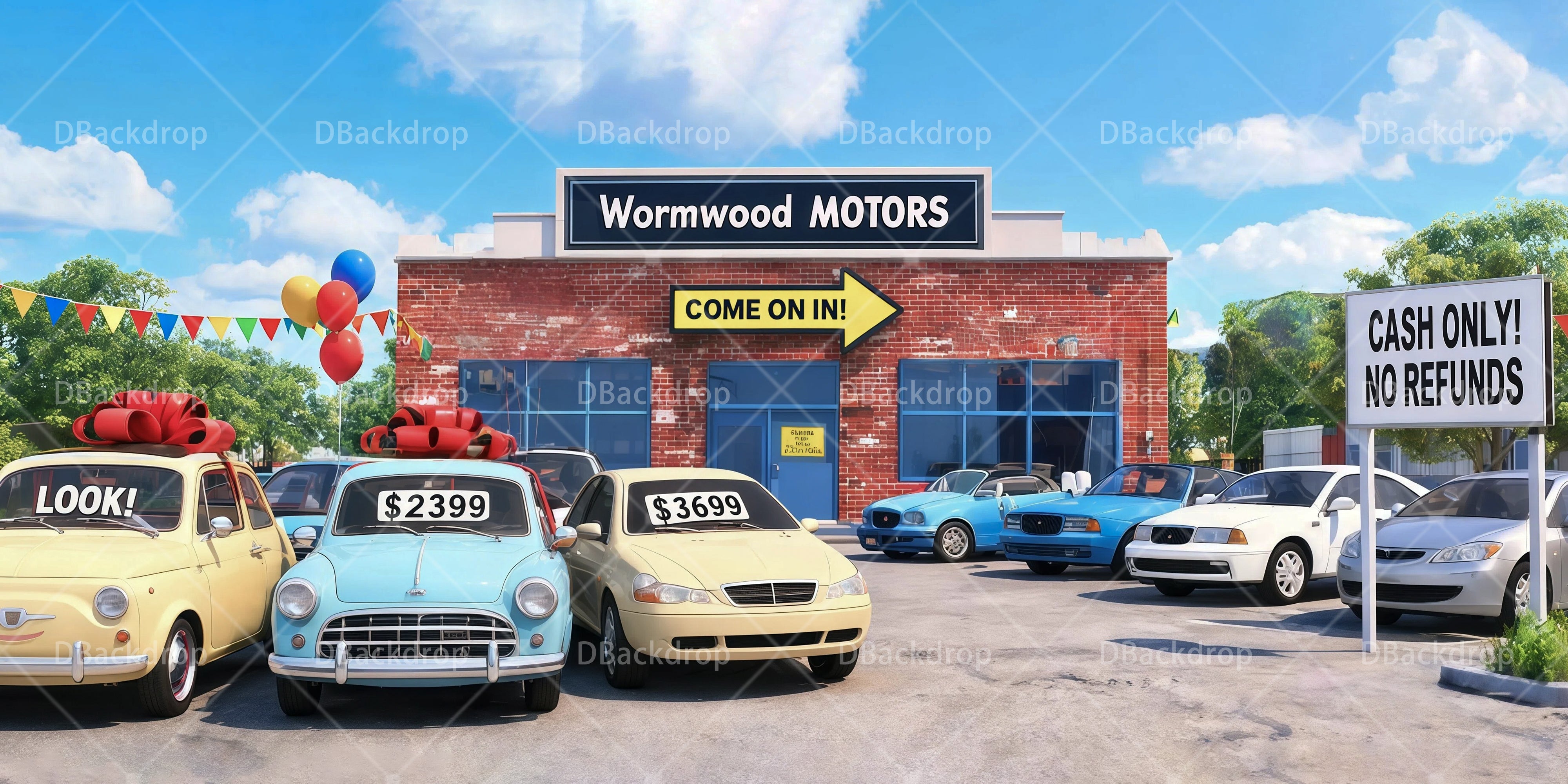 Stage Backdrop Wormwood Motors Theater Backdrops For Sale UK RR65-T47
