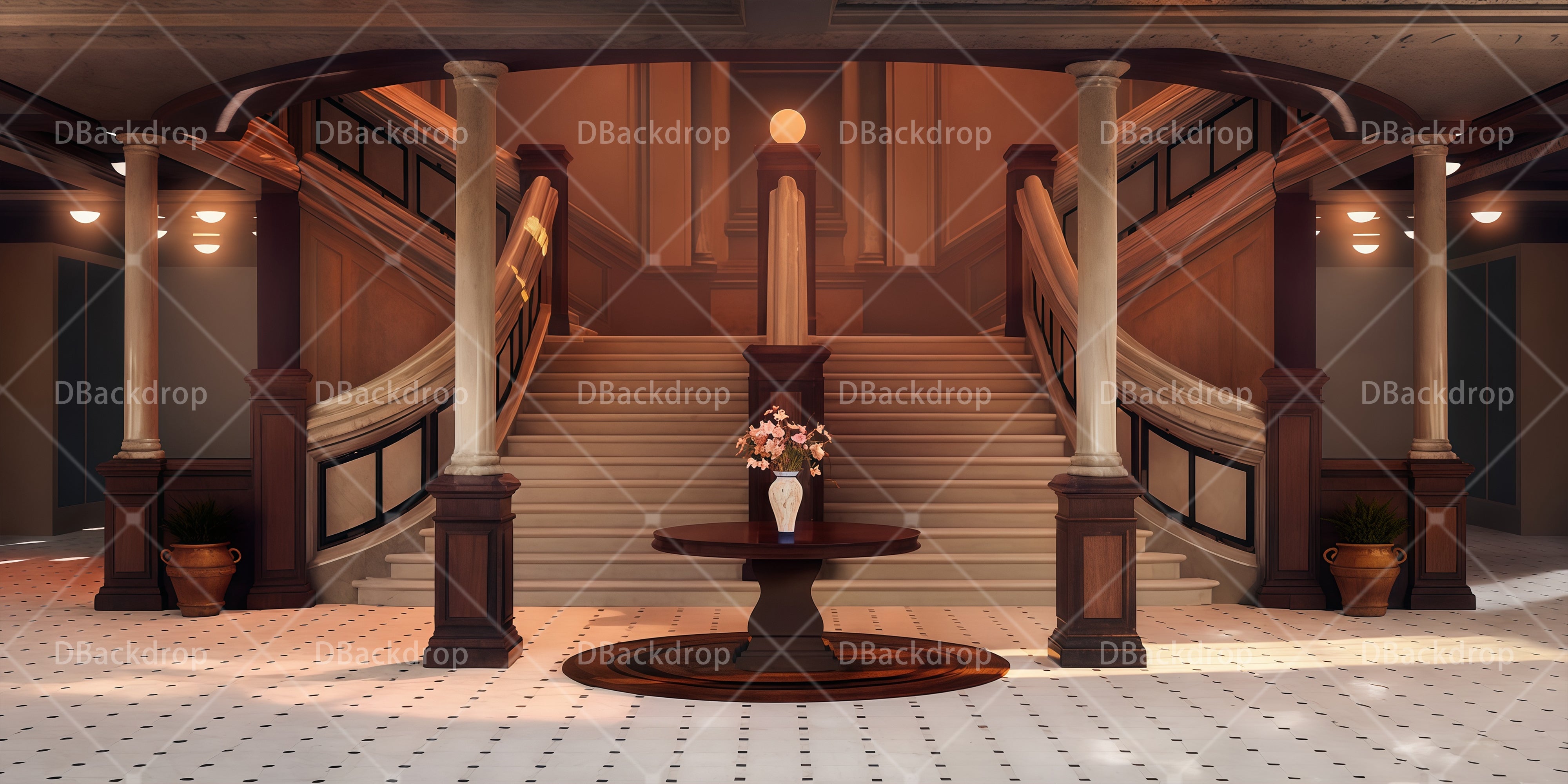 Professional Stage Backdrops Luxury Foyer Theater Backdrops UK RR65-T53