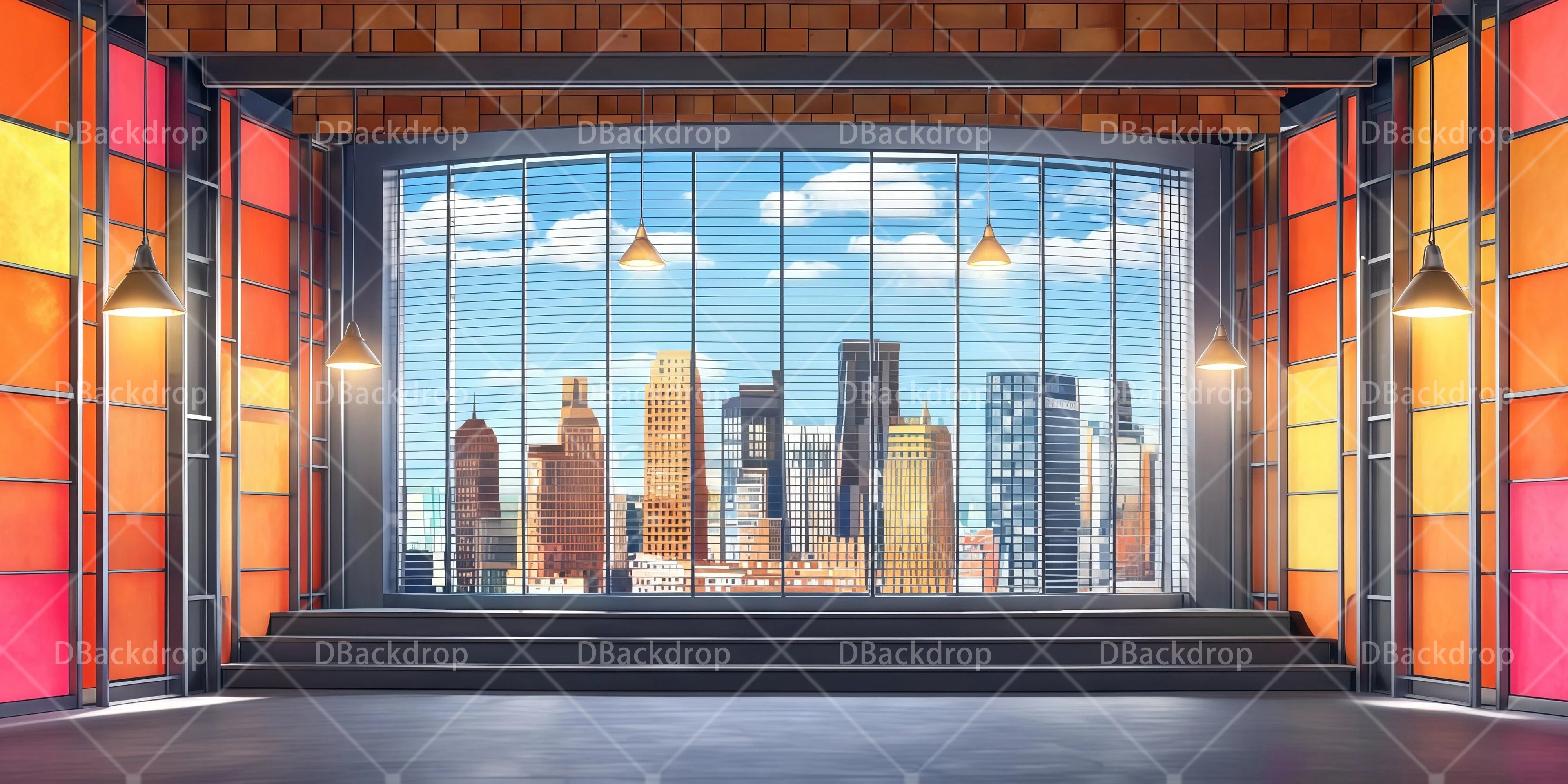 Stage Backdrops Contemporary Office Interior Performance Backdrop UK RR65-T87