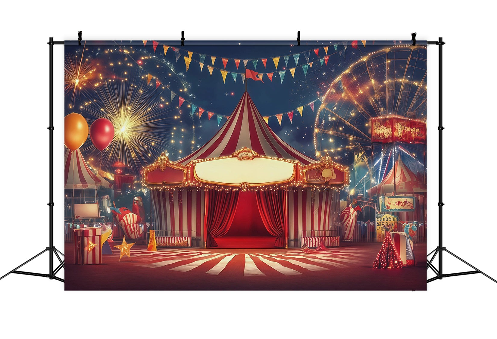 Halloween Backdrops For Pictures Firework Carnival Entrance Halloween Circus Backdrop UK RR67-138