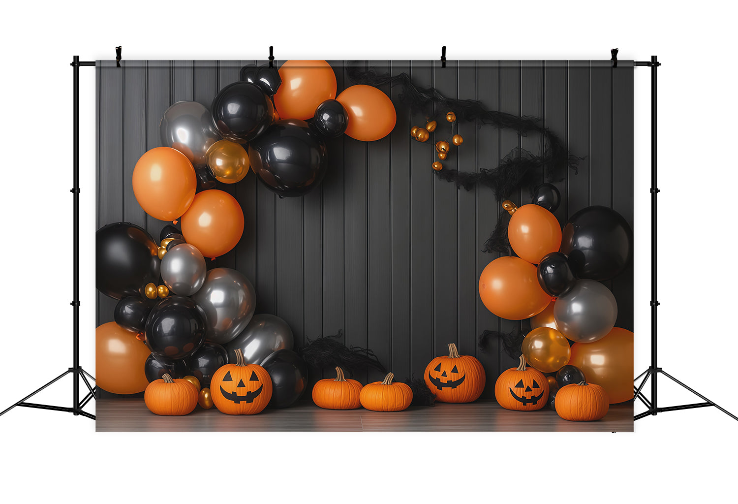 Halloween Backdrop Photos Pumpkin Balloon Party Arch Diy Halloween Photo Backdrop UK RR67-149