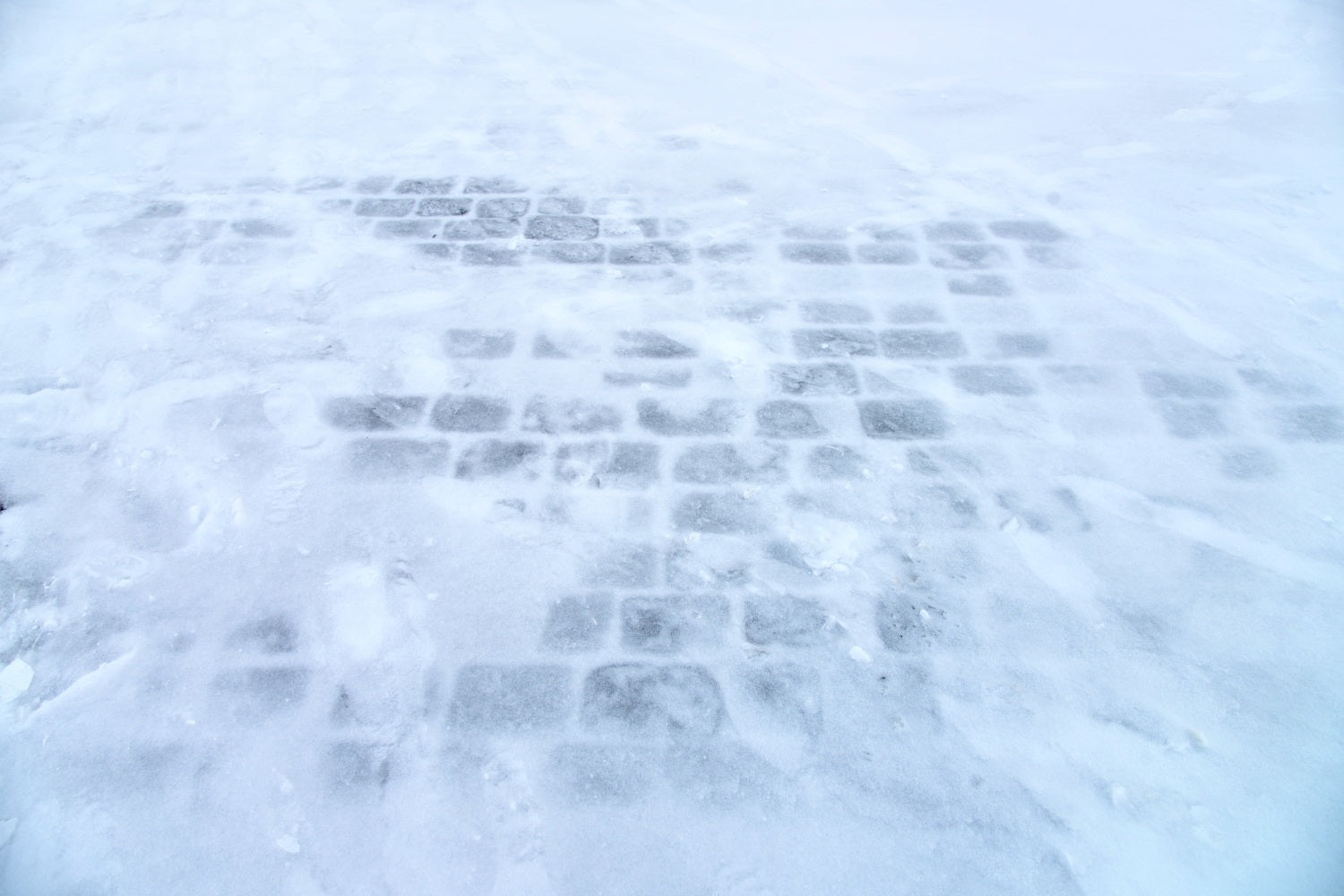 Heavy Snow Covered Stone Tile Floor Backdrop UK RR7-542