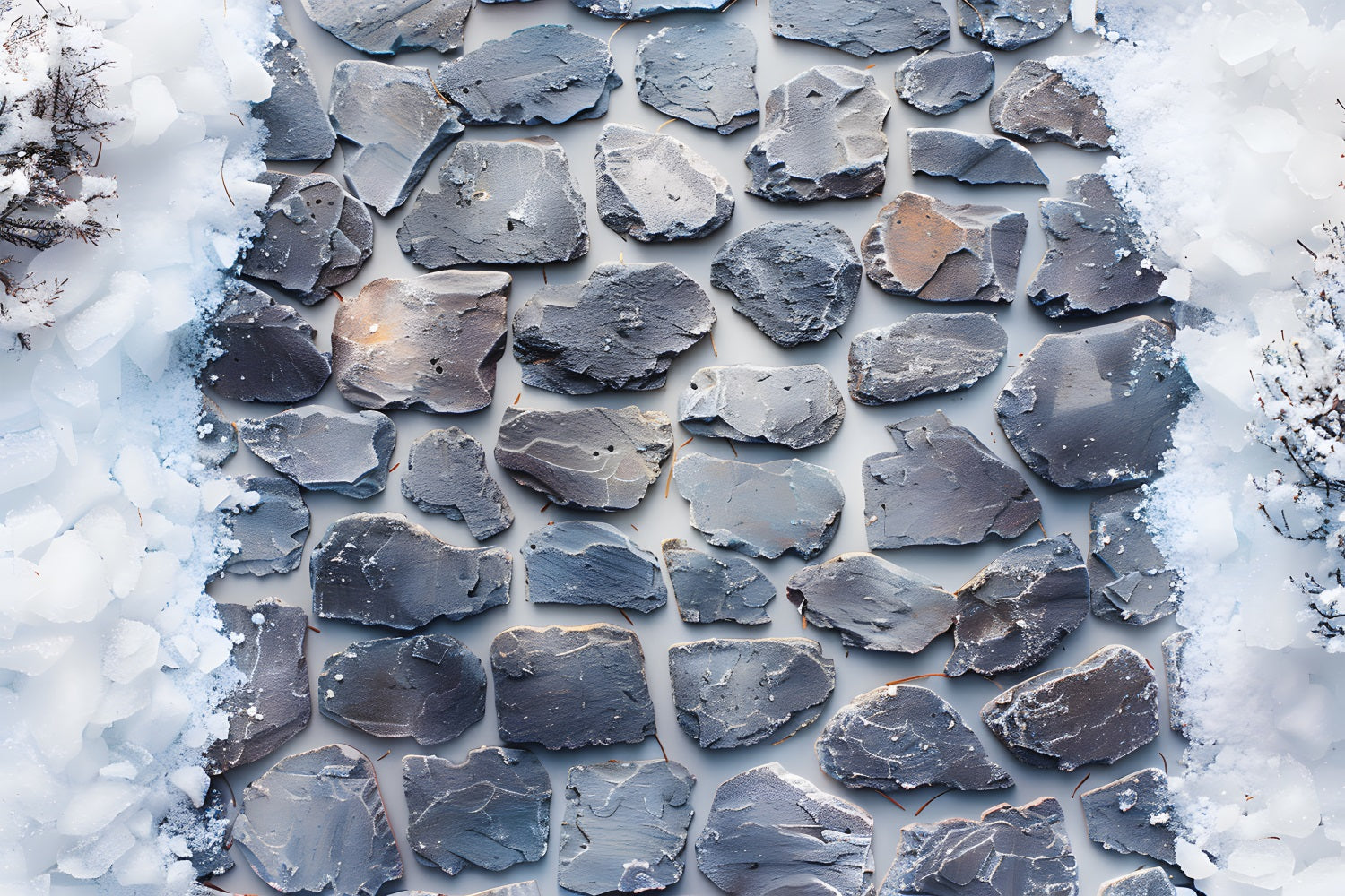 Ice Cubed Slate Trail Fabric Floor Backdrop UK RR7-548