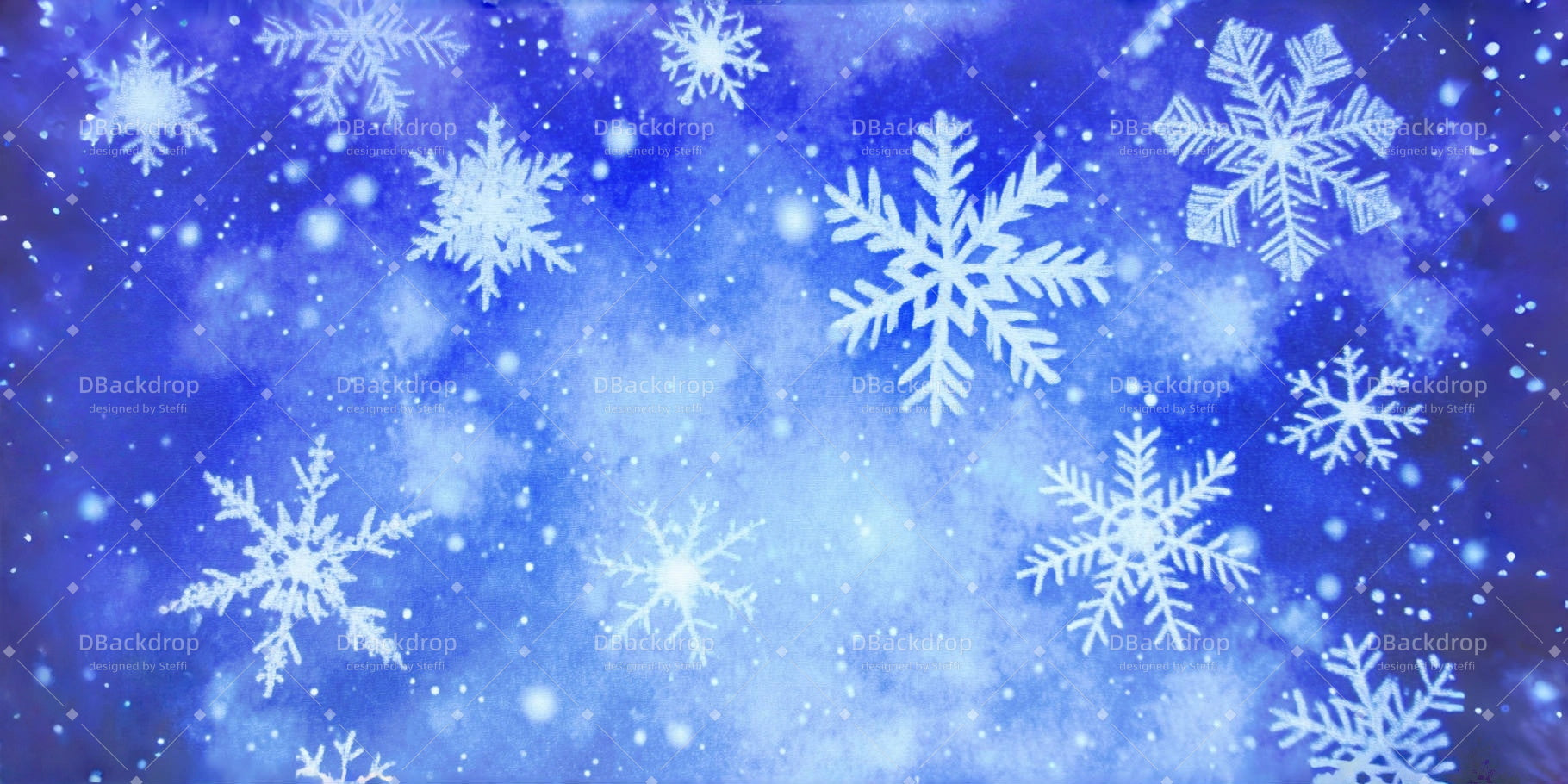 School Play Backdrop Snowflakes Falling Musical Backdrops UK CSH59-T47