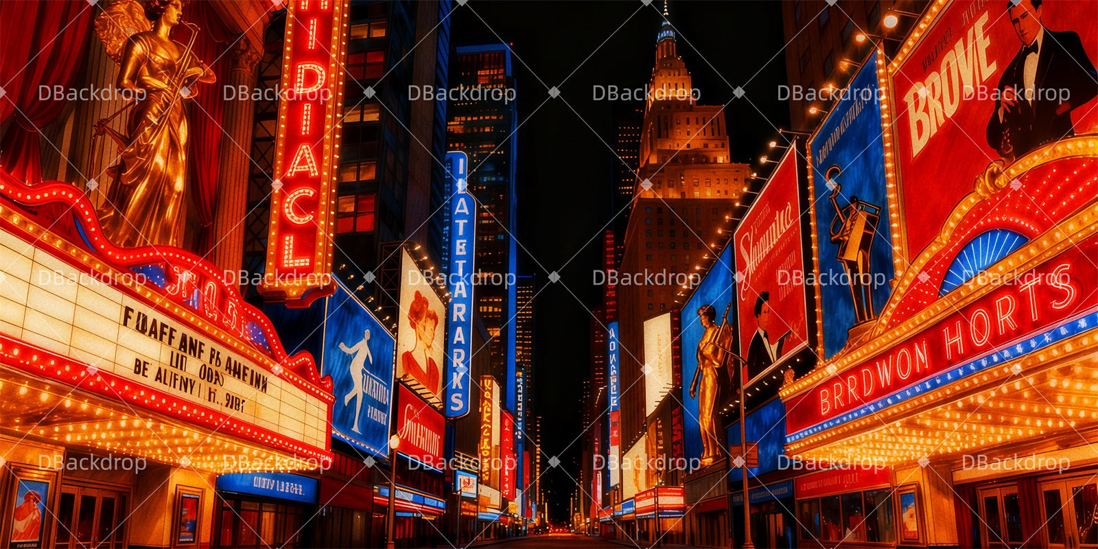 Broadway Stage Backdrops Broadway Celebration Backdrop For Theater UK TWW511-T79