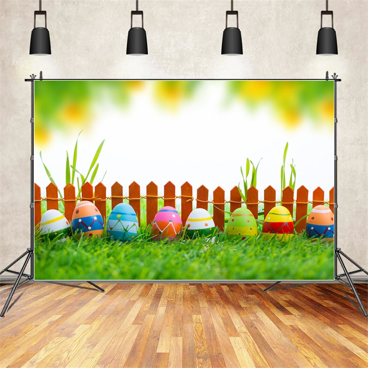Easter Photo Backdrop Vibrant Painted Egg Display Backdrop UK TWW3-19